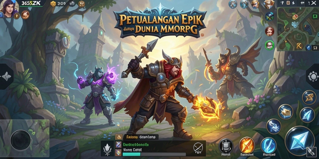 Tangkapan layar dari 365ZK menunjukkan aksi pertempuran yang mendebarkan dalam gameplay MMORPG.