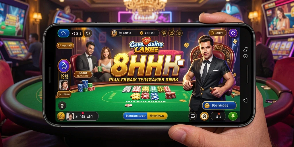Screenshot gameplay Live Casino 8HHH dengan dealer langsung.