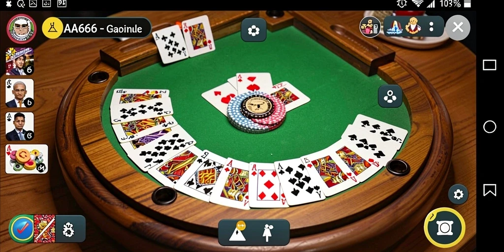 Screenshot gameplay AA666 menampilkan momen seru bermain Gaple.