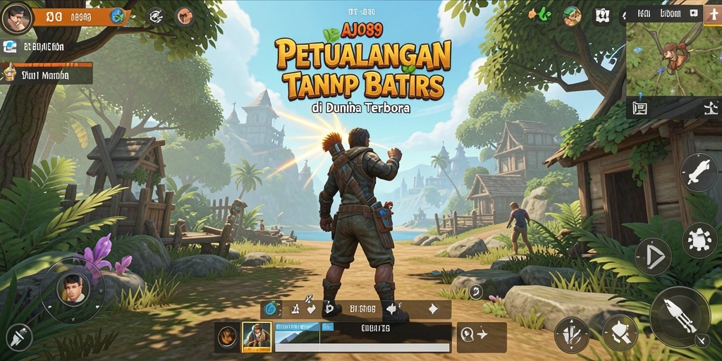 Gameplay AJO89 yang penuh petualangan di dunia terbuka.