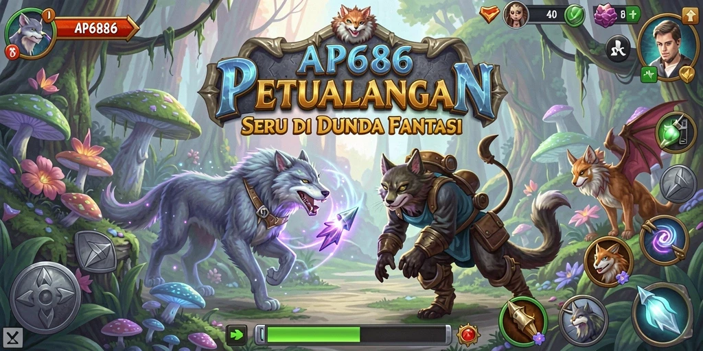 Screenshot utama menampilkan aksi seru dalam gameplay petualangan.