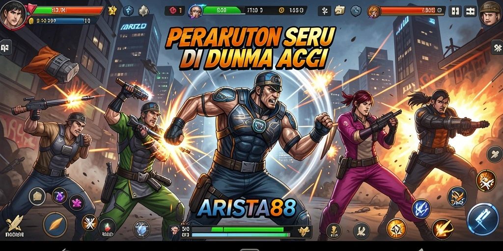 Screenshot menampilkan aksi mendebarkan dalam ARISTA88.