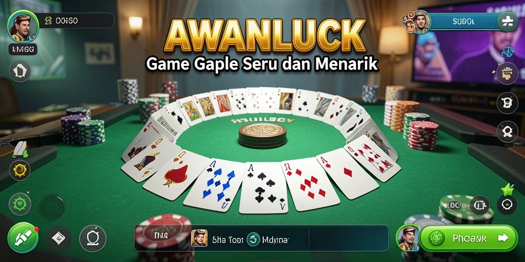 Tampilan gameplay seru di <strong>AWANLUCK</strong> saat bermain Gaple.