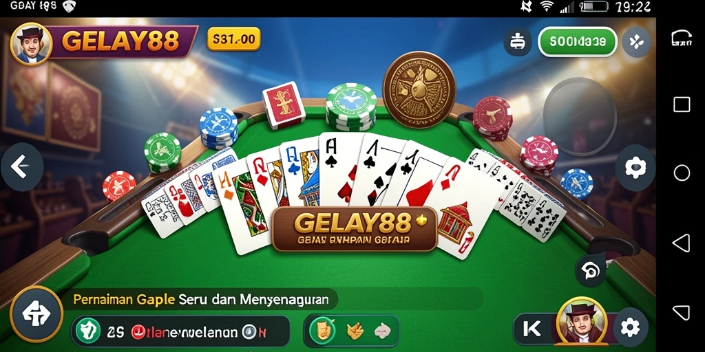 Tampilan permainan Gaple yang menarik dan interaktif.