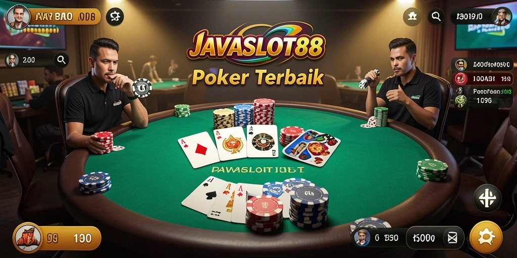 Screenshot gameplay JAVASLOT88 yang menunjukkan suasana permainan Poker.