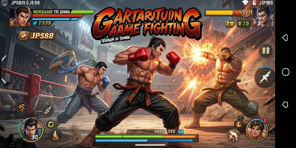 Gameplay JPS88 menampilkan pertarungan seru antara karakter yang kuat.