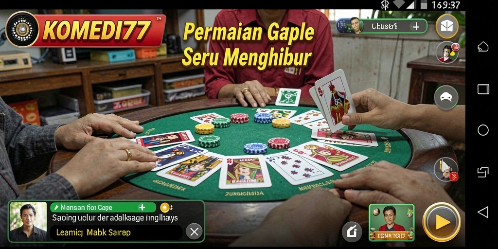 Tampilan gameplay seru dan menantang dalam KOMEDI77.