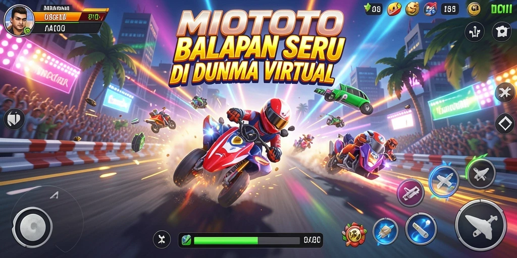 Tampilan gameplay MIOTOTO yang penuh aksi dan grafis memukau.