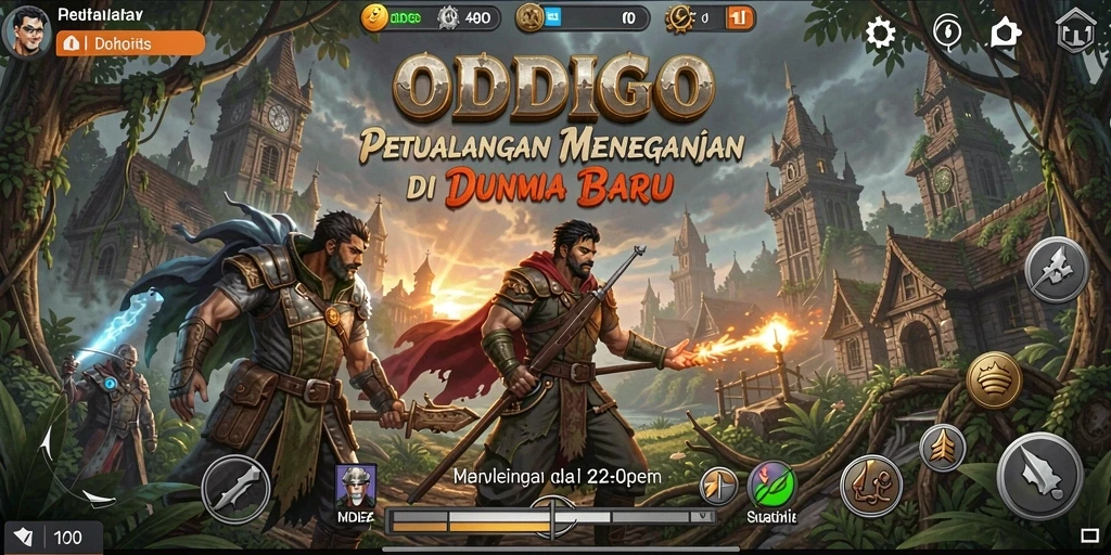Tampilan gameplay ODDIGO yang menegangkan di dunia petualangan.