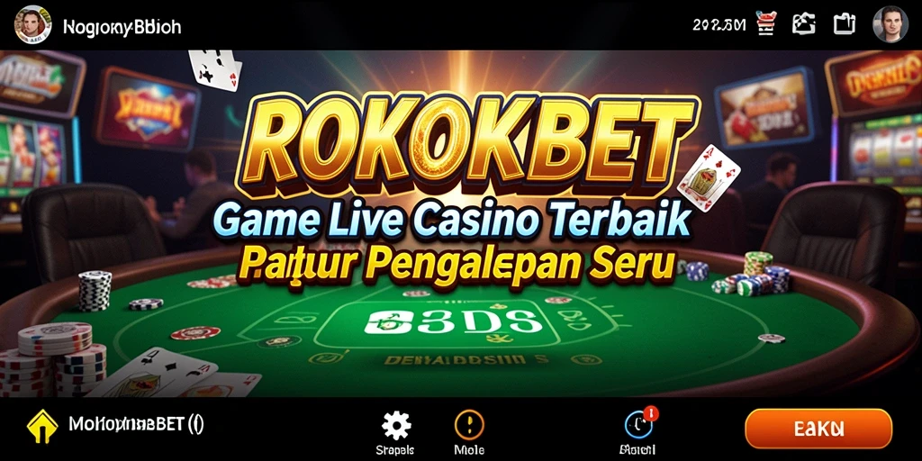 Tampilan gameplay ROKOKBET yang mengasyikkan dengan dealer langsung.