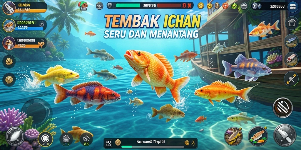 Tampilan gameplay seru Tembak Ikan di SVIP6.